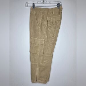 Vince Size 4 100%Linen Beige /kaki Cargo Pants